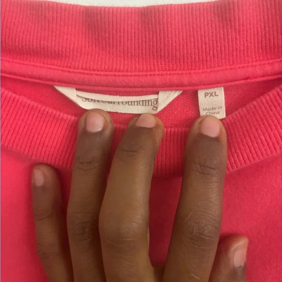 Soft Surroundings Petite Make It Snappy Tunic pullover Coral Pink Womens PXL - Picture 6 of 6